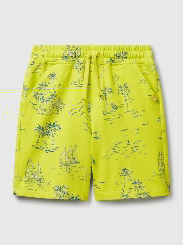 Bermuda con stampa tropicale Bambino