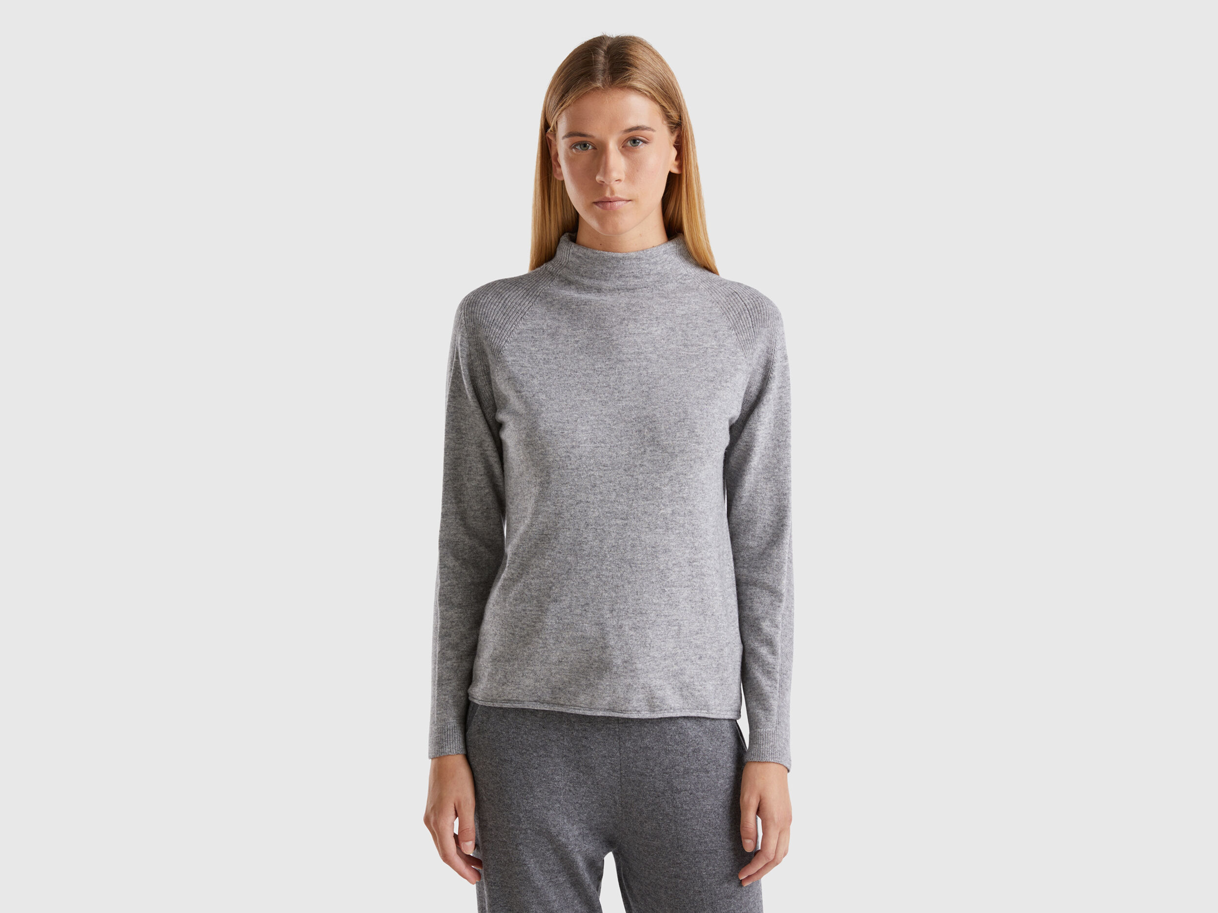Maglione in misto cashmere Grigio Benetton
