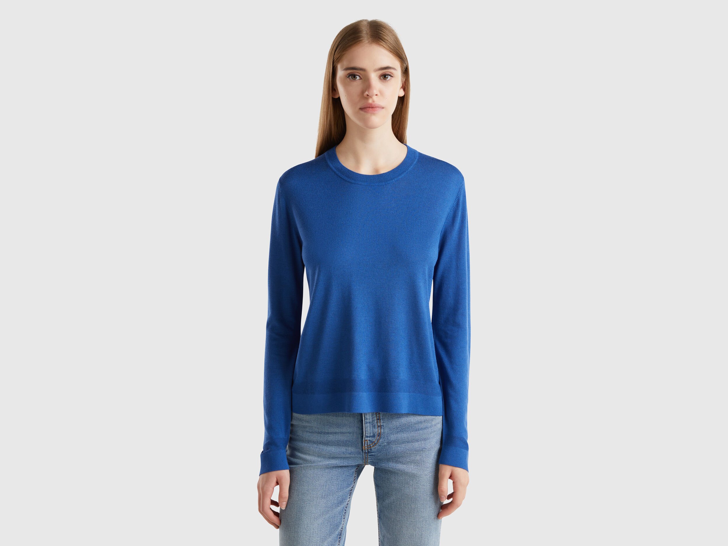 Maglie Girocollo Donna Lana Merino Cashmere o Cotone