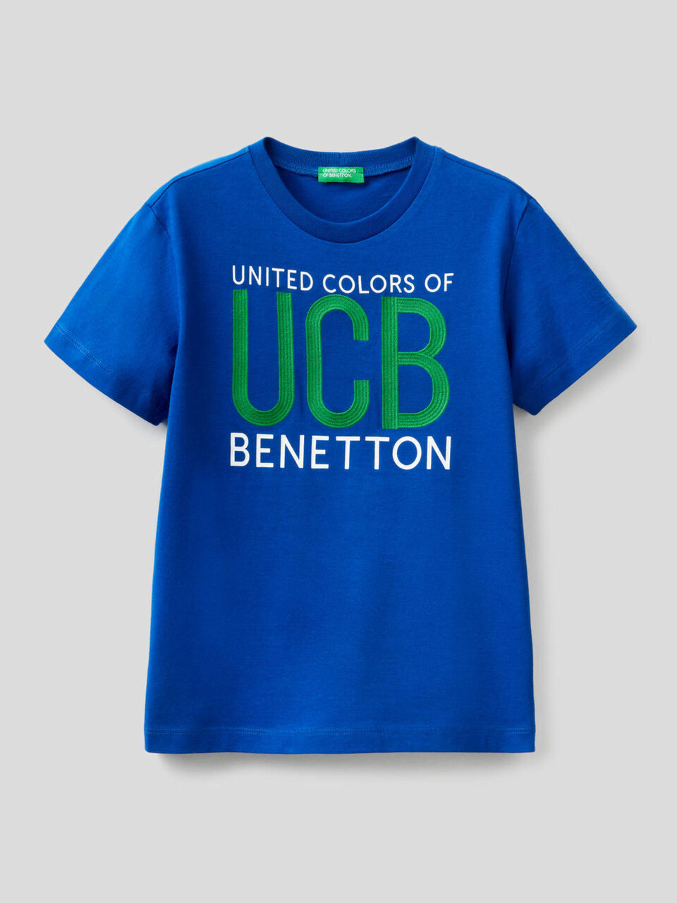 T-shirt 100% cotone con logo ricamato image number 1
