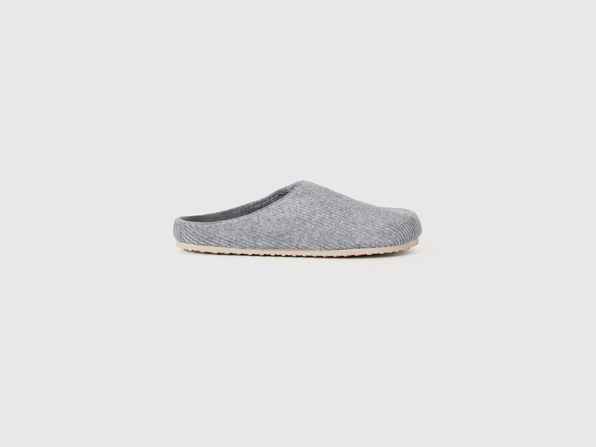 Ciabatte in misto cotone Grigio Chiaro Benetton