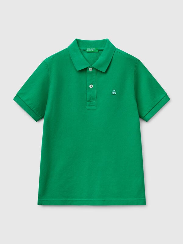 Polo slim fit in puro cotone Bambino
