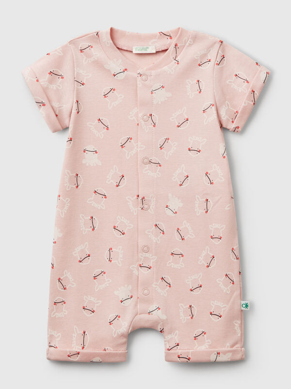 Tutina rosa con stampa animaletti Baby