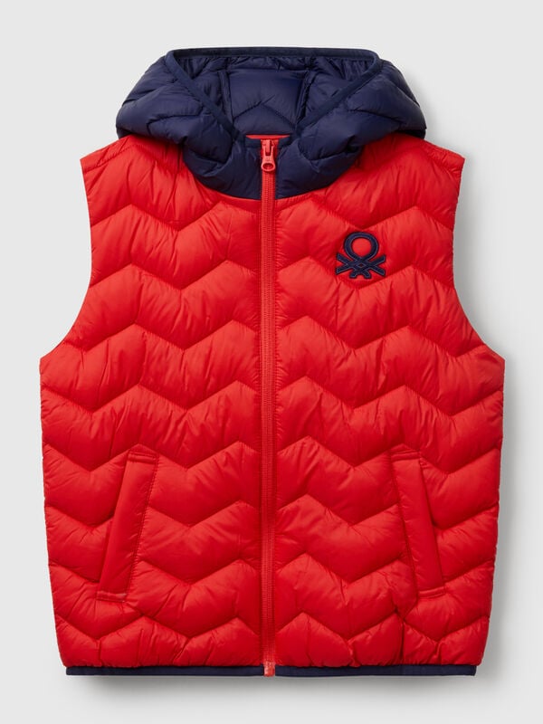 Gilet imbottito con cappuccio Bambino