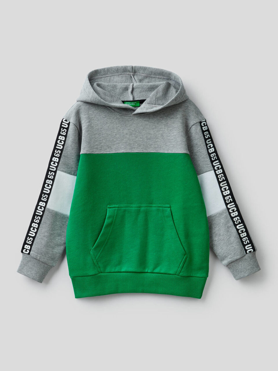 Felpa color block in puro cotone image number 1