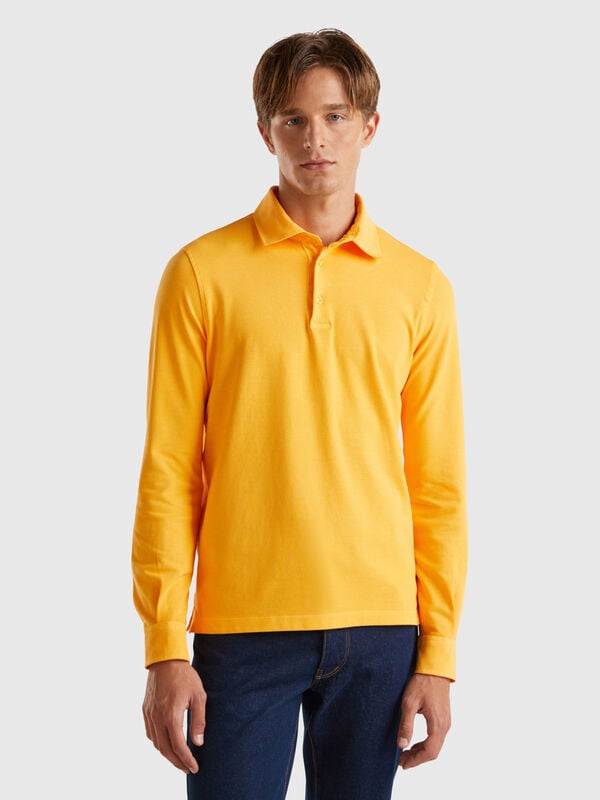 Polo in cotone bio stretch Uomo