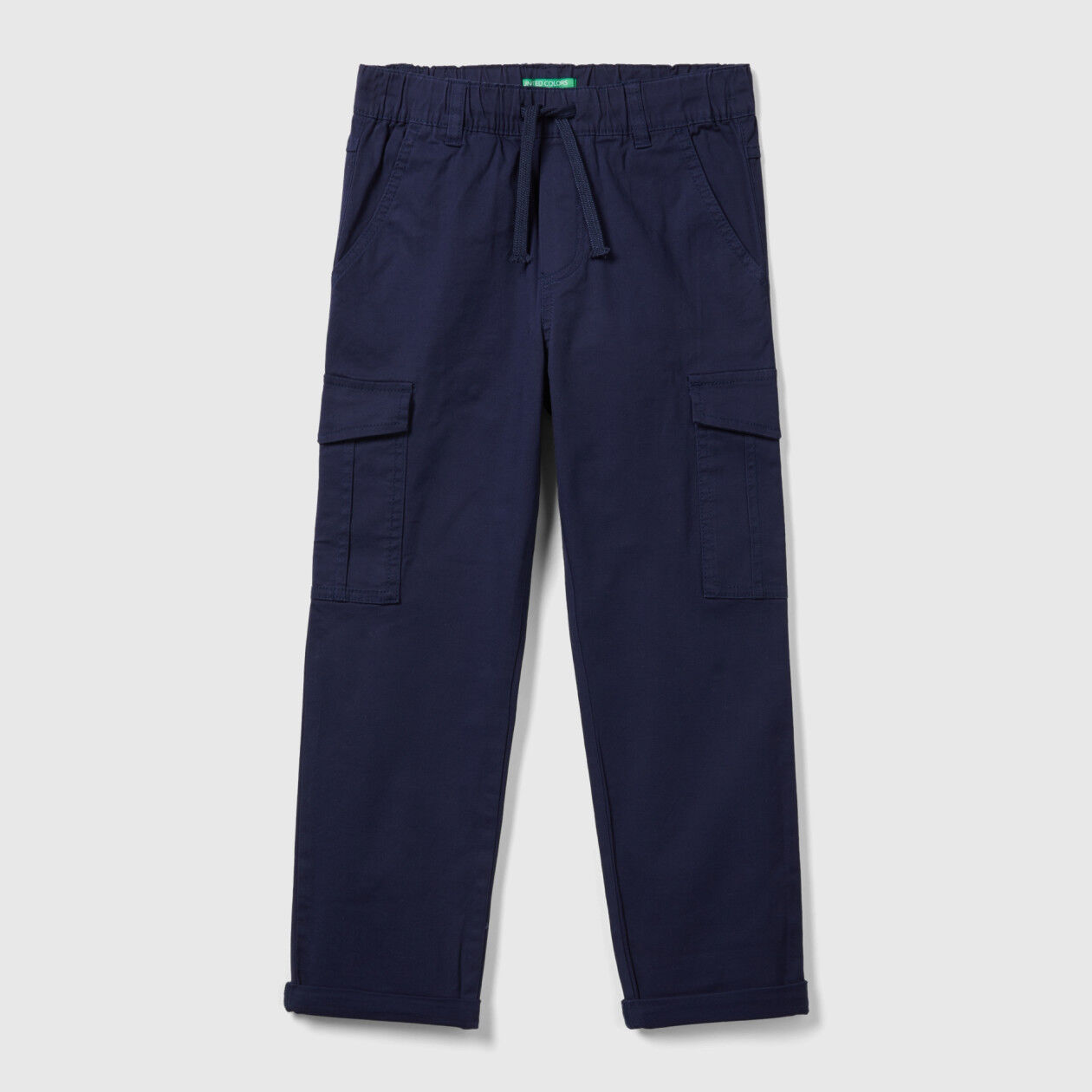 Pantaloni cargo straight Blu Scuro Bambino Benetton