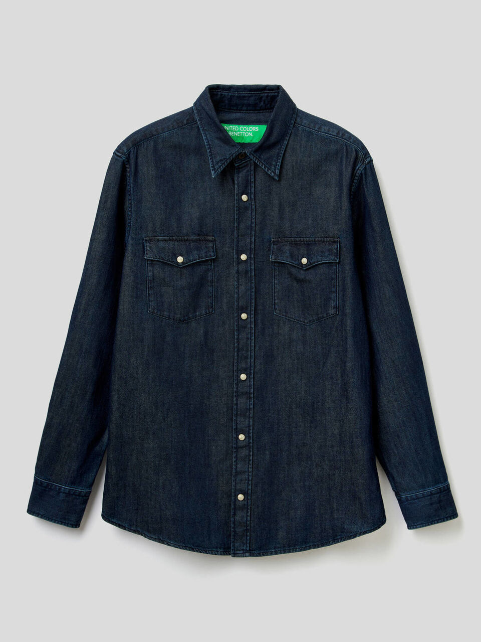 Camicia in denim di puro cotone image number 1