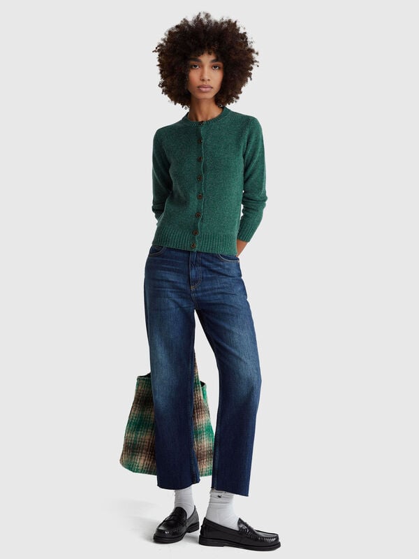 Cardigan in pura lana Shetland Donna