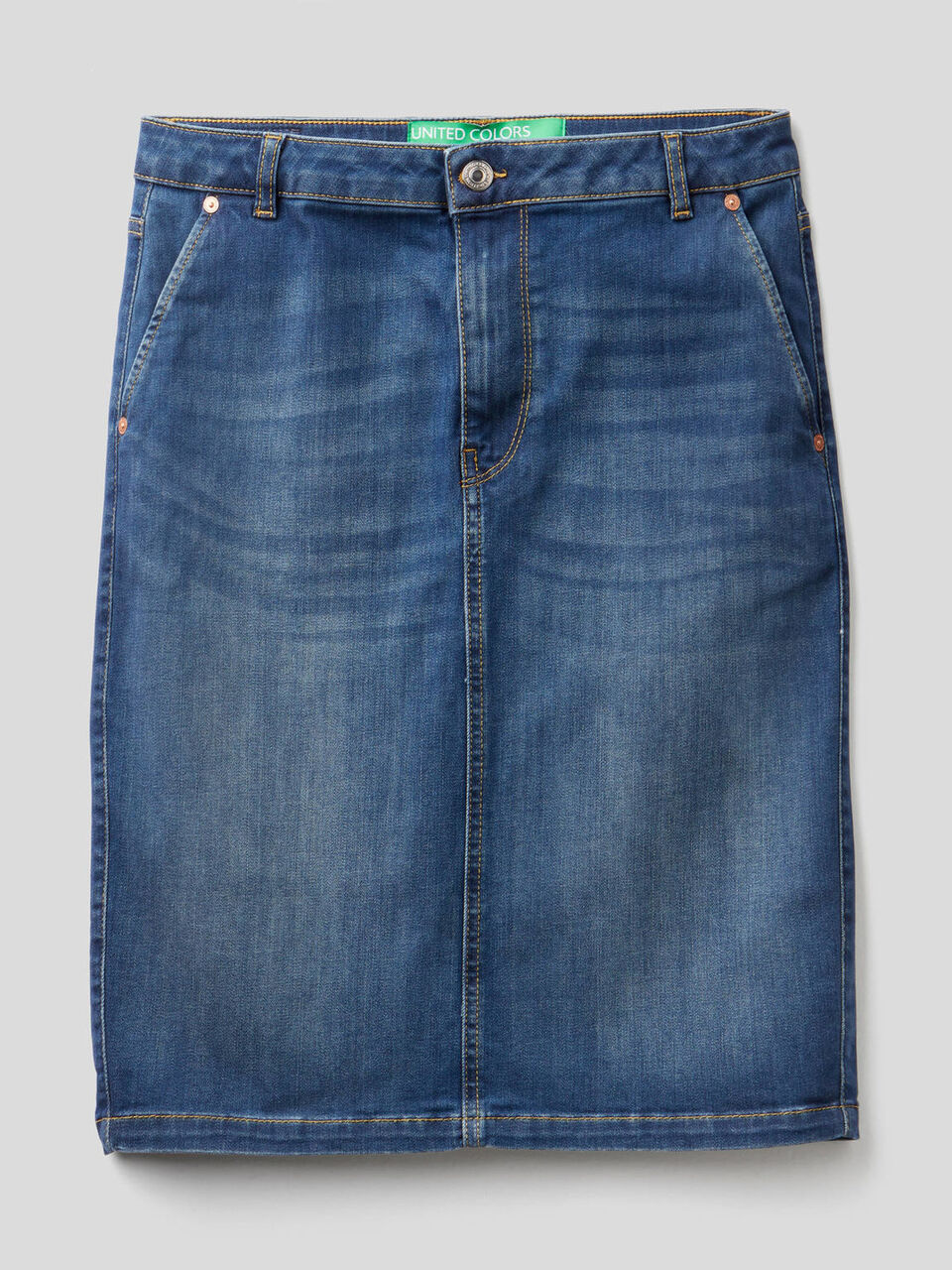 Tubino in denim elasticizzato image number 1