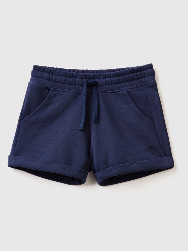 Shorts in felpa 100% cotone Bambina