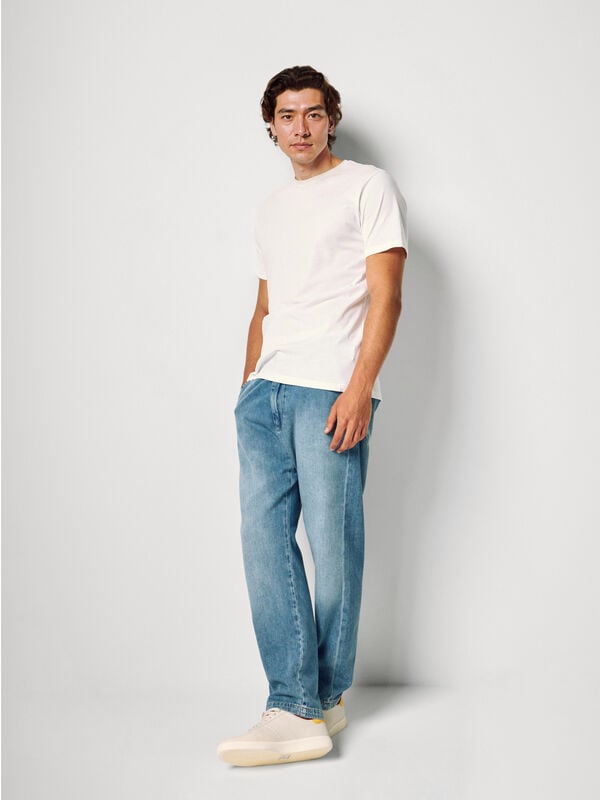 T-shirt in cotone a fibra lunga Uomo
