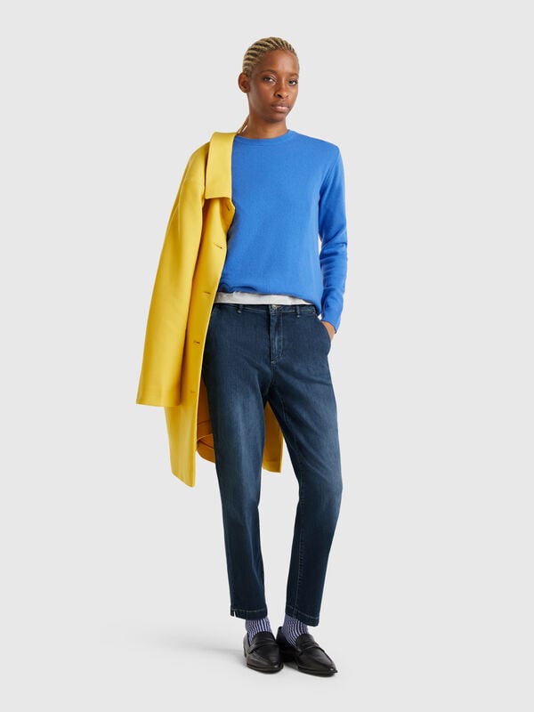 Chino slim fit in denim Donna
