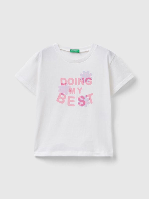T-shirt boxy fit con dettagli laminati Bambina