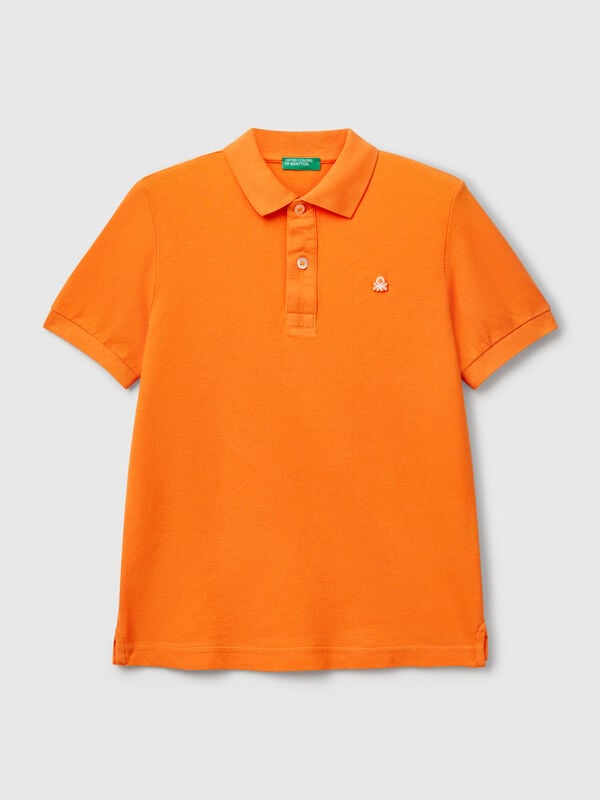 Polo slim fit in puro cotone Bambino