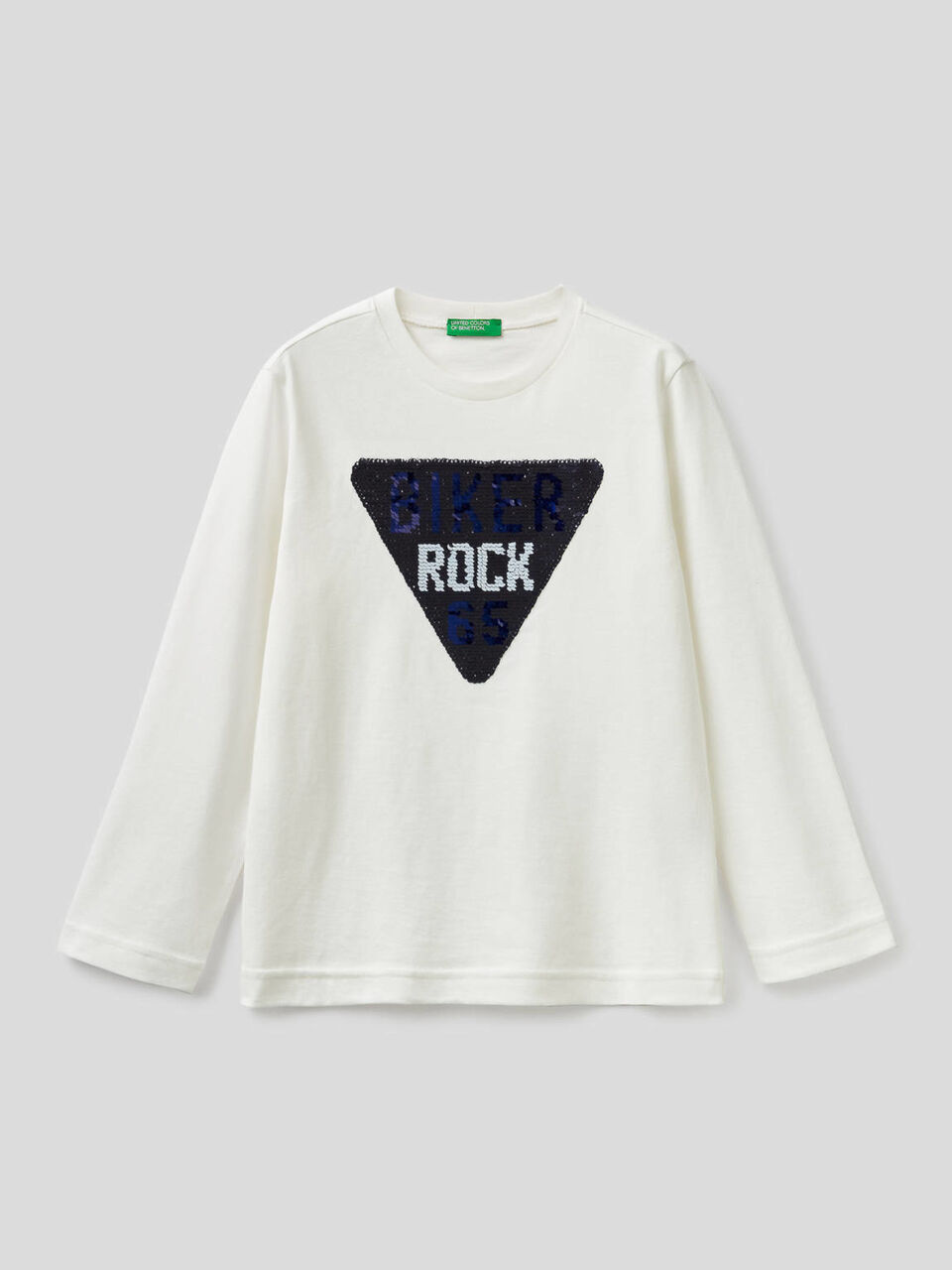 T-shirt manica lunga con paillettes image number 1