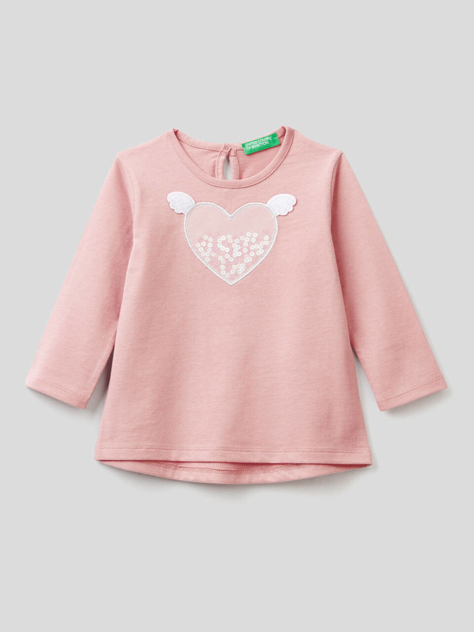 T-shirt in cotone bio con applicazioni image number 1