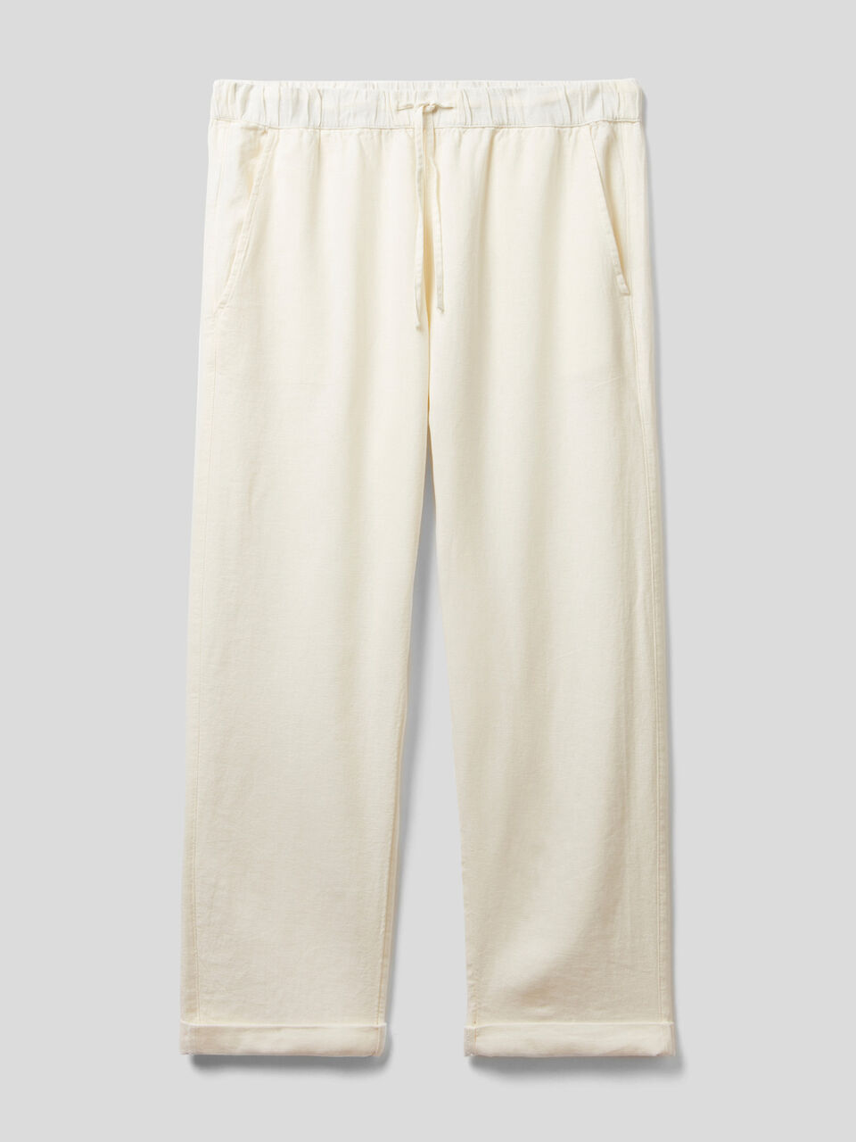 Pantaloni in lino misto viscosa image number 1