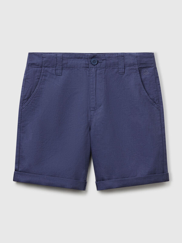 Bermuda chino in misto lino Bambino