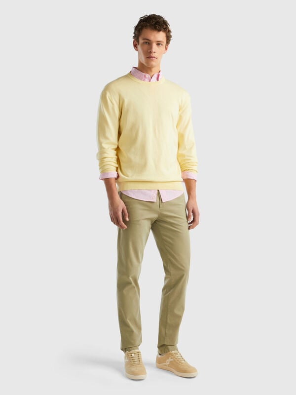 Chino slim fit verde salvia Uomo