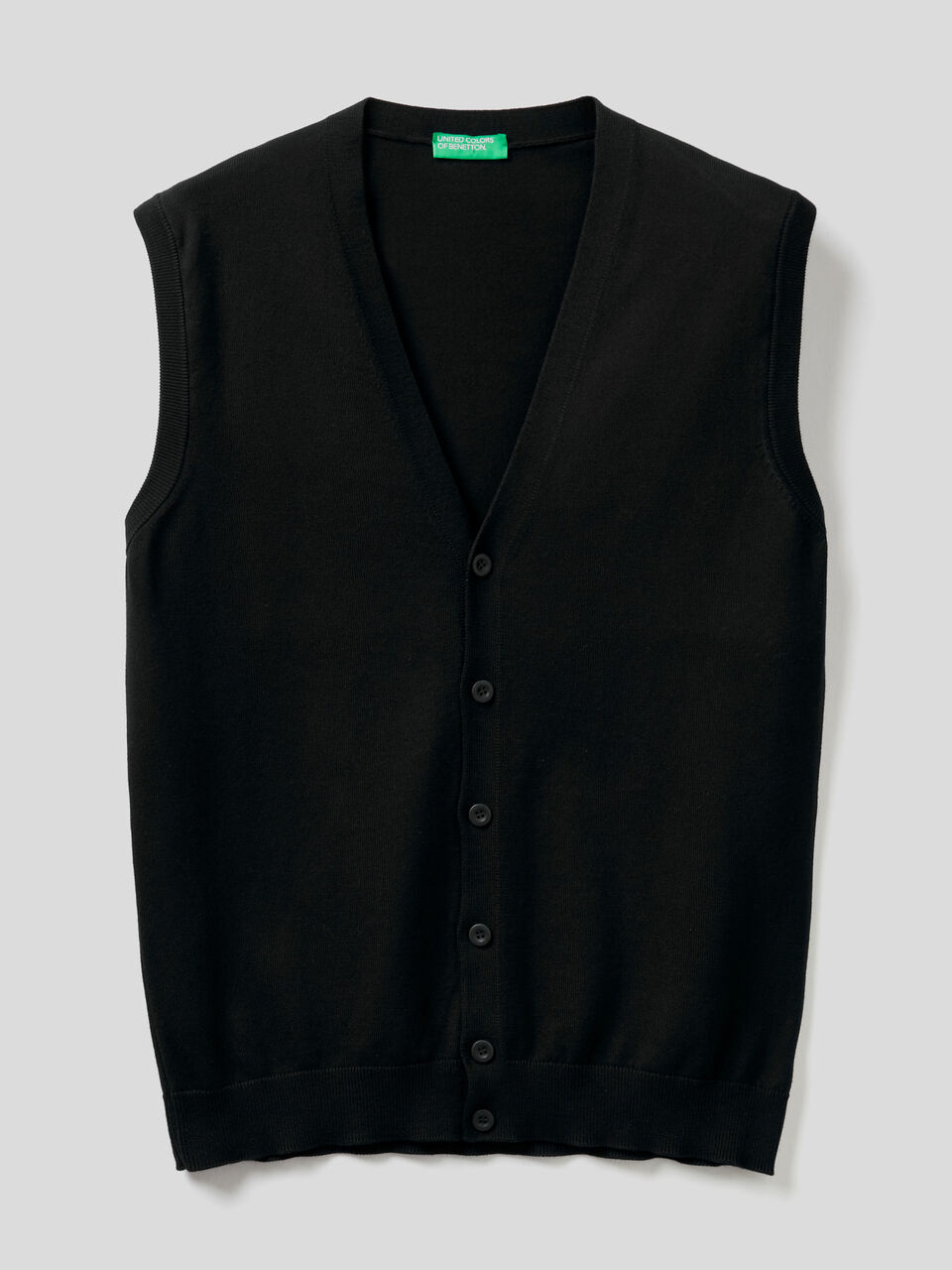 Gilet con bottoni in puro cotone image number 1
