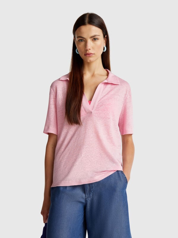 Polo in puro lino Donna