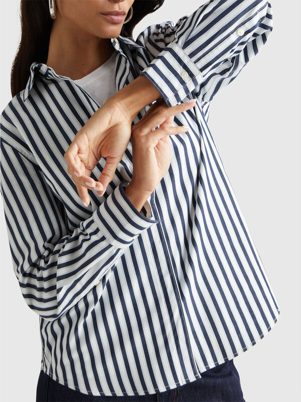 Camicia a righe verticali Donna