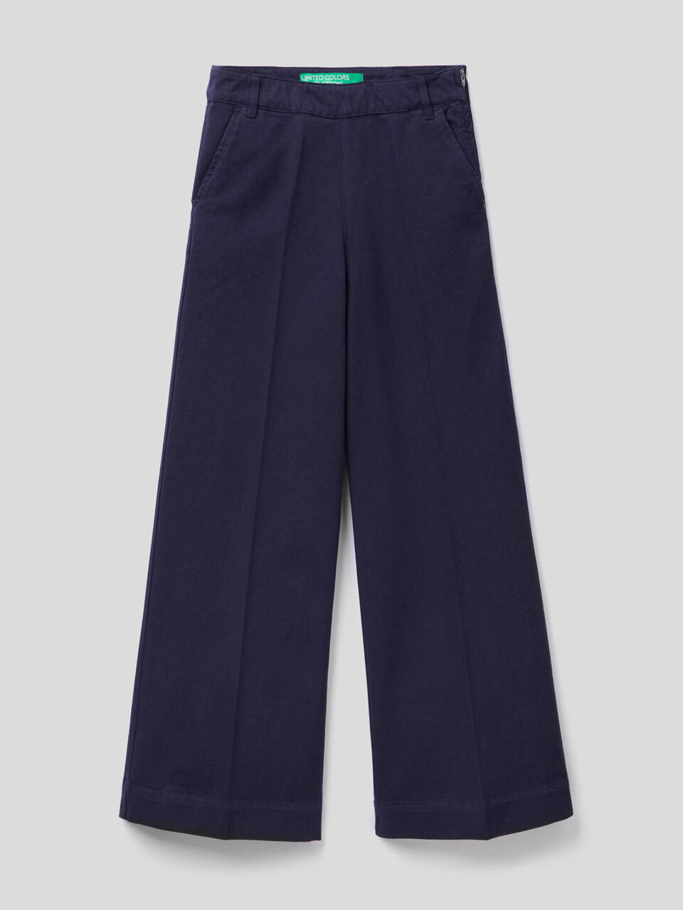 Pantaloni con gamba ampia in cotone image number 1