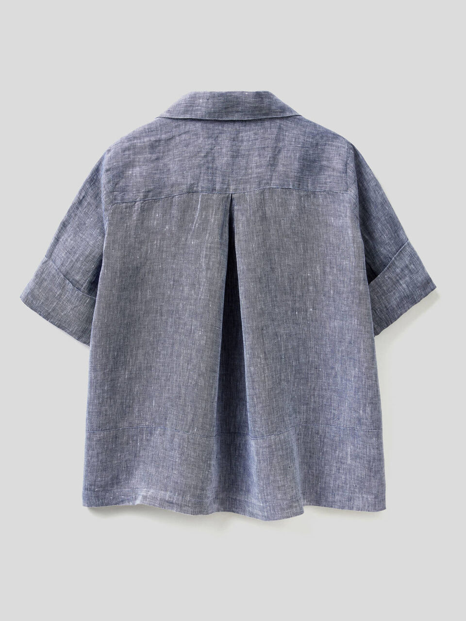 Blusa a manica corta in puro lino image number 2