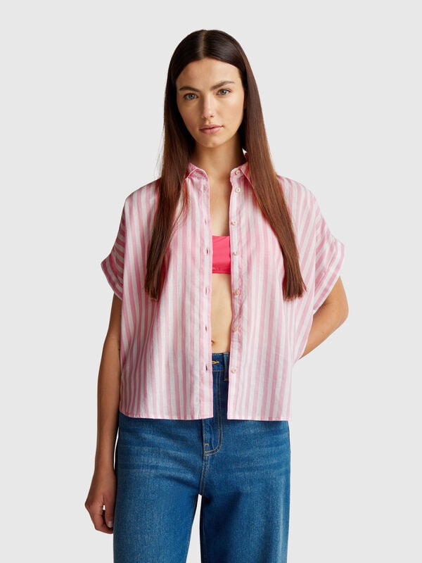 Camicia a righe comfort fit Donna