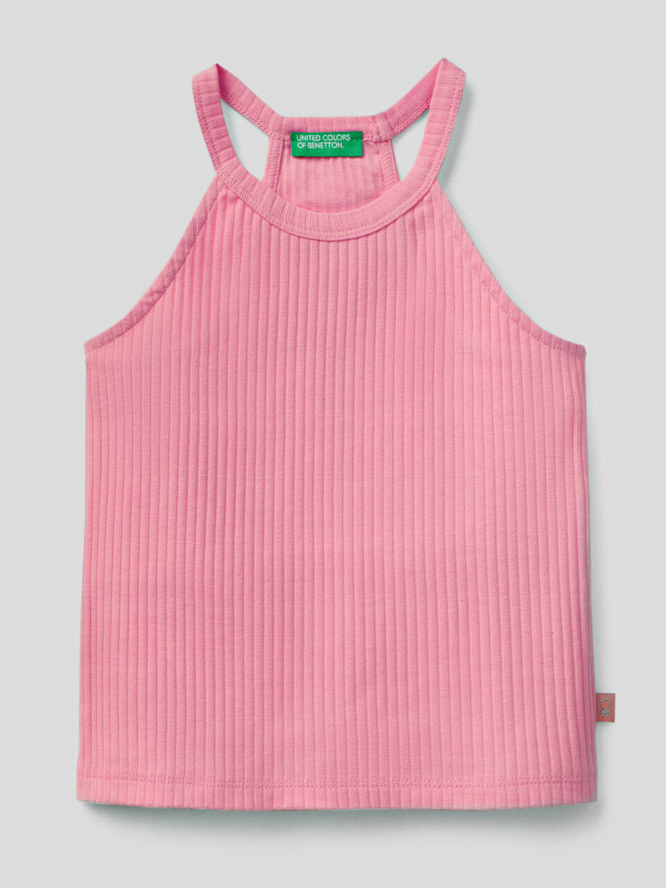 Top smanicato in cotone stretch image number 1
