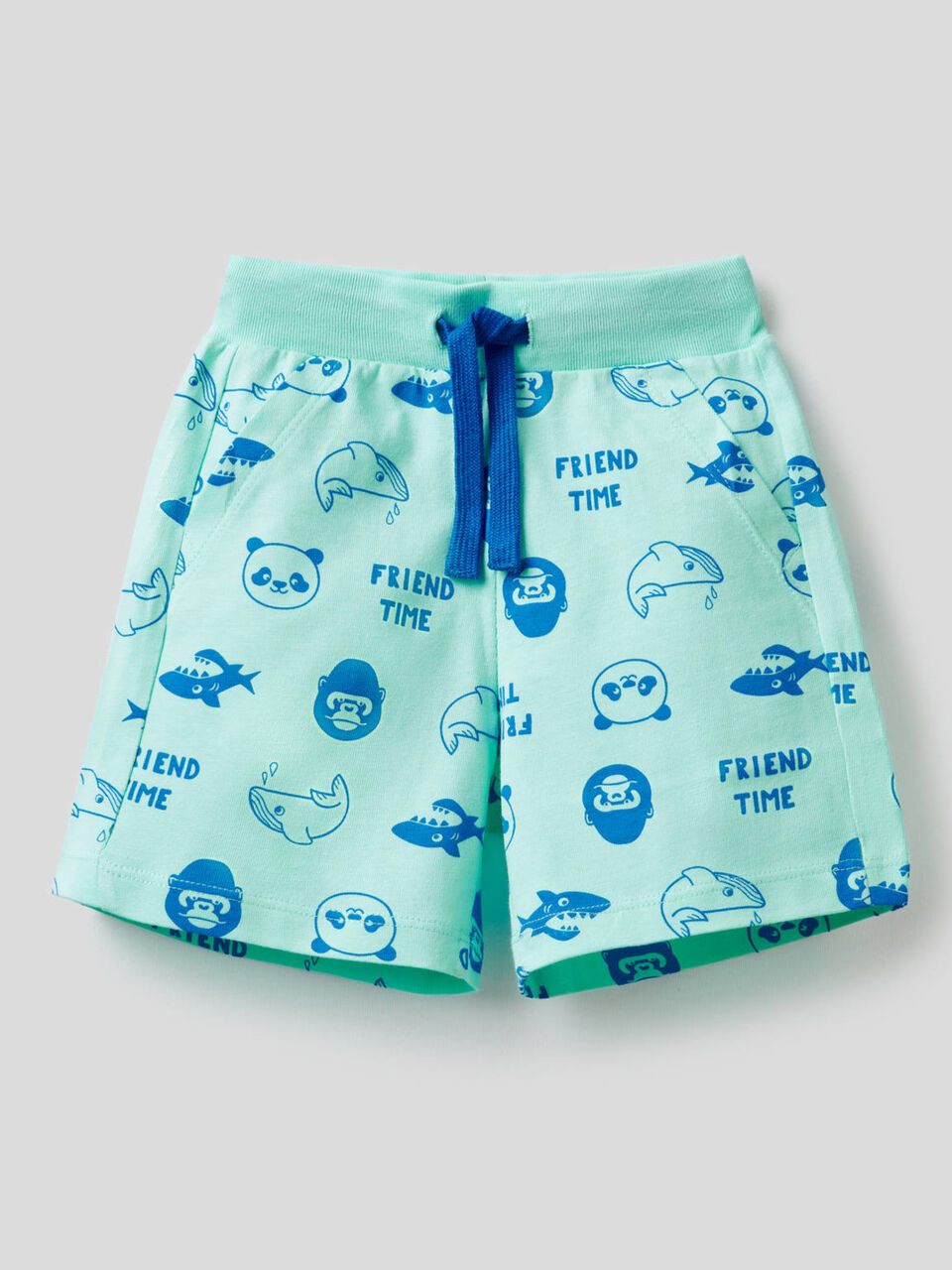 Shorts stampati in 100% cotone image number 1