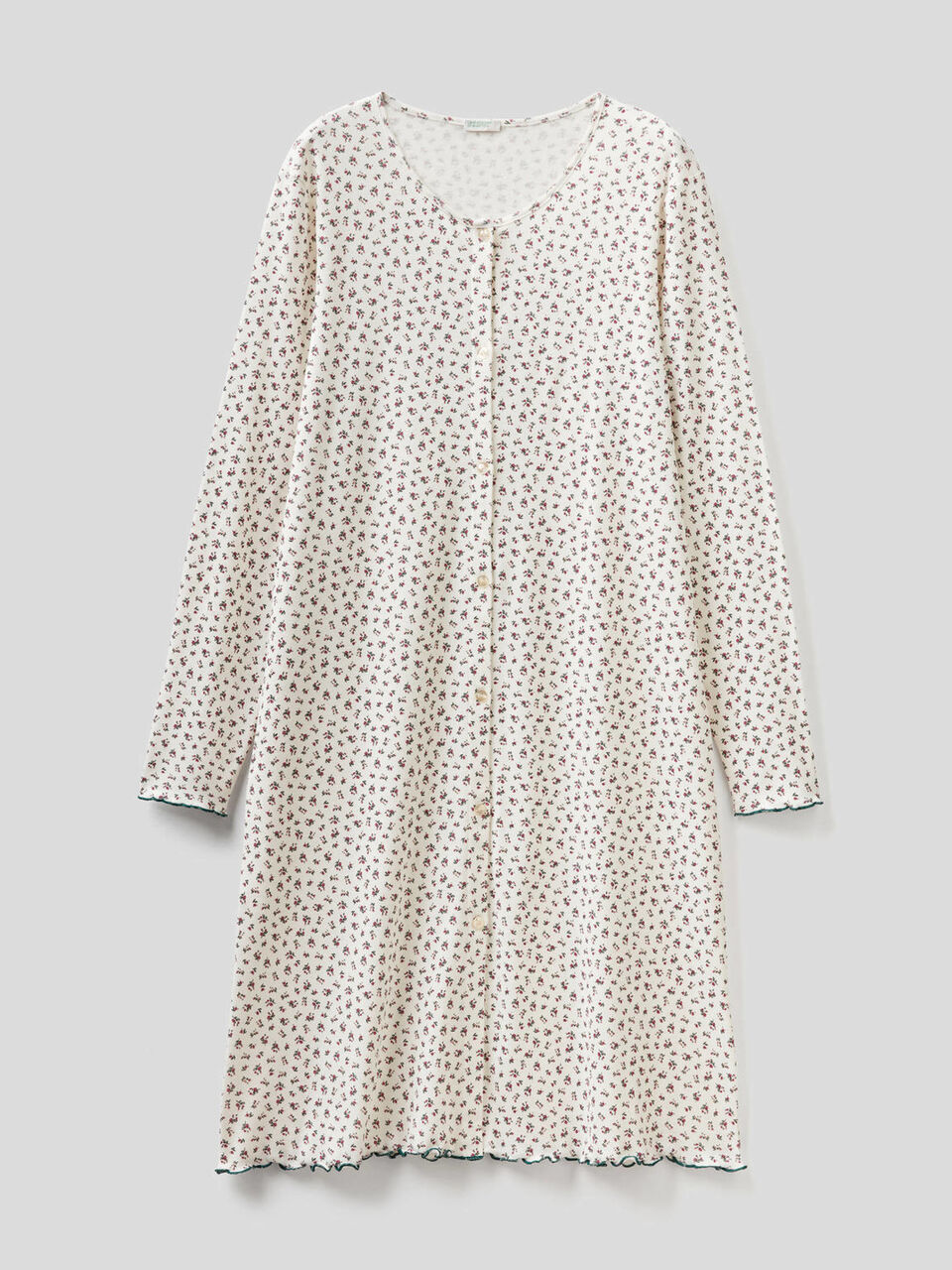 Camicia da notte fantasia in 100% cotone image number 1