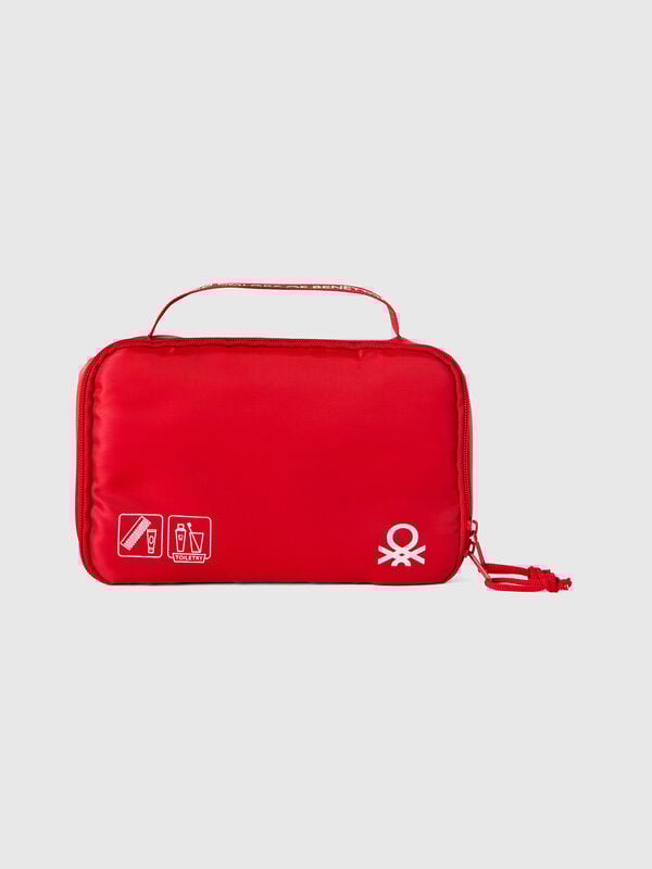 Trousse da viaggio rossa con gancio