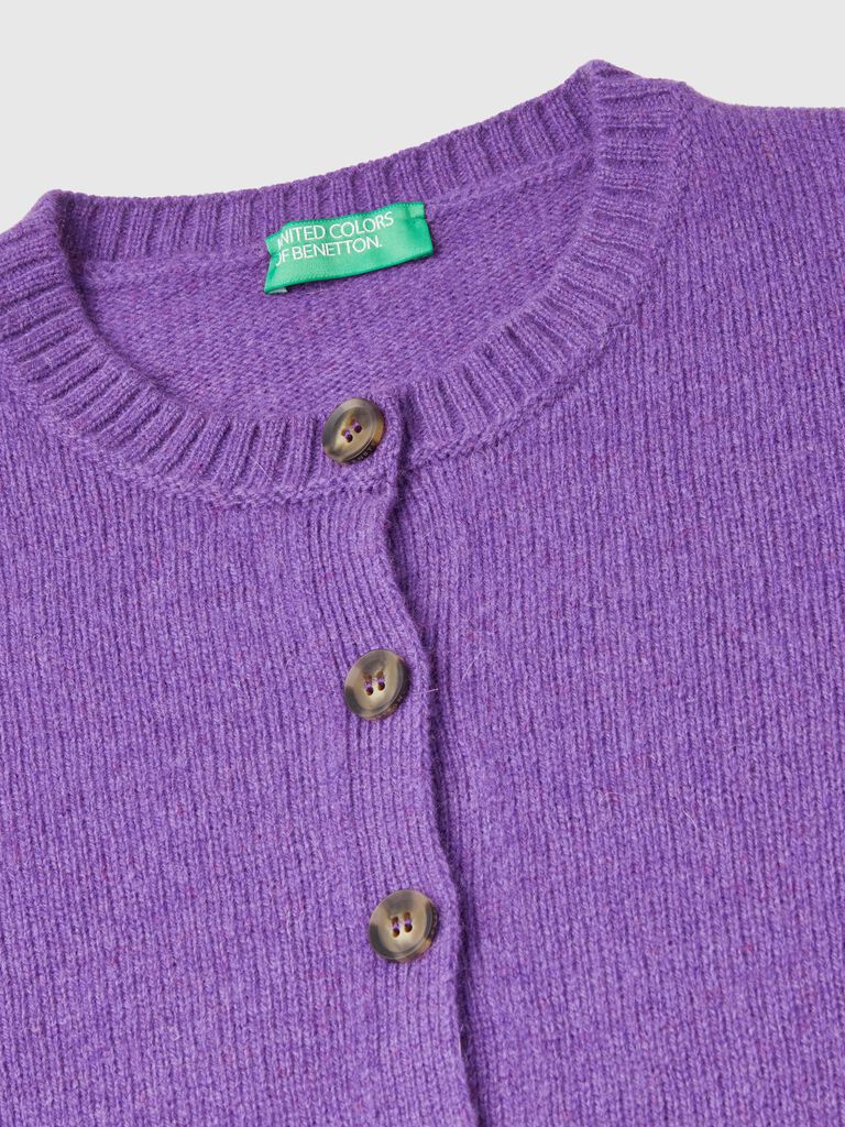 Cardigan in pura lana