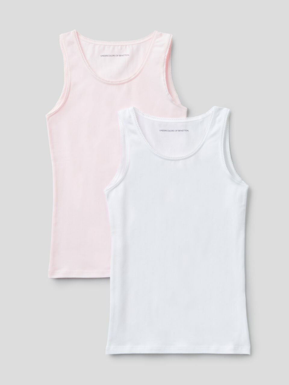 Due canotte in cotone stretch image number 1