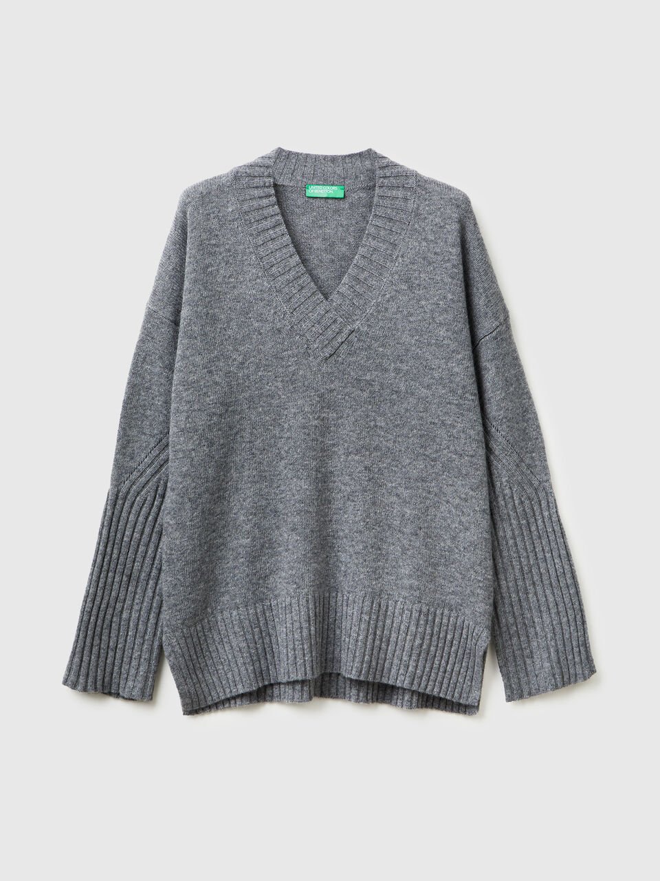 MAGLIA SCOLLO V M/L Donna image number 1