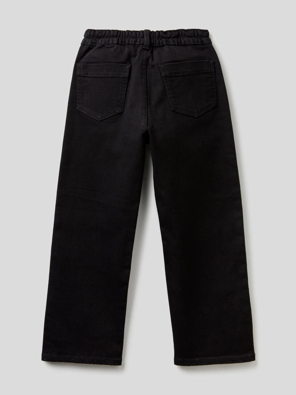 Pantaloni gamba ampia in cotone stretch image number 2