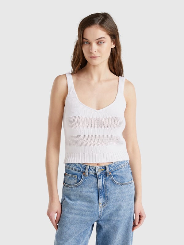 Canotta in maglia 100% cotone Donna