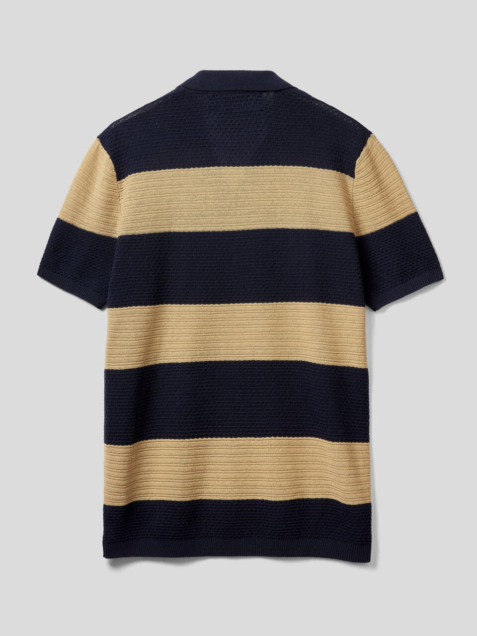 Polo in maglia lavorata a righe image number 2