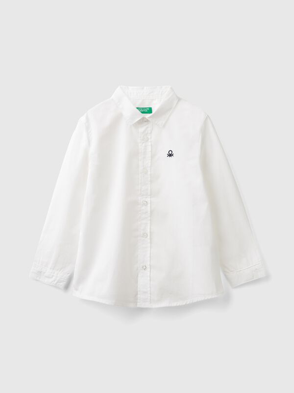 Camicia bianca in puro cotone Bambino