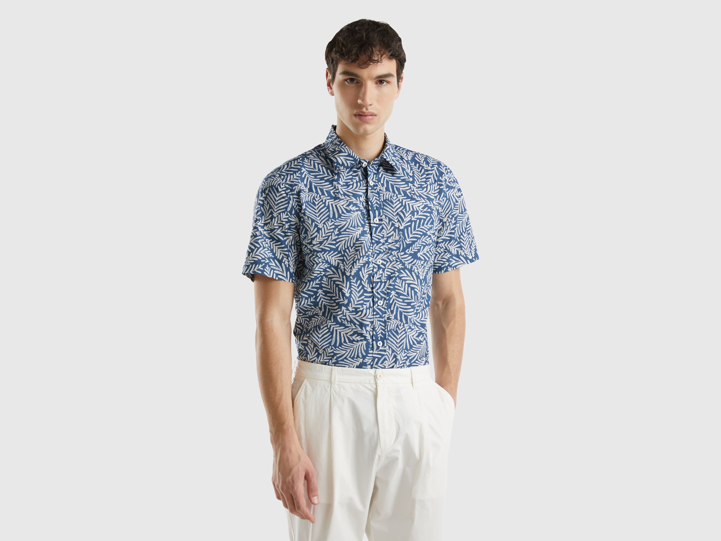 Camicia uomo benetton clearance