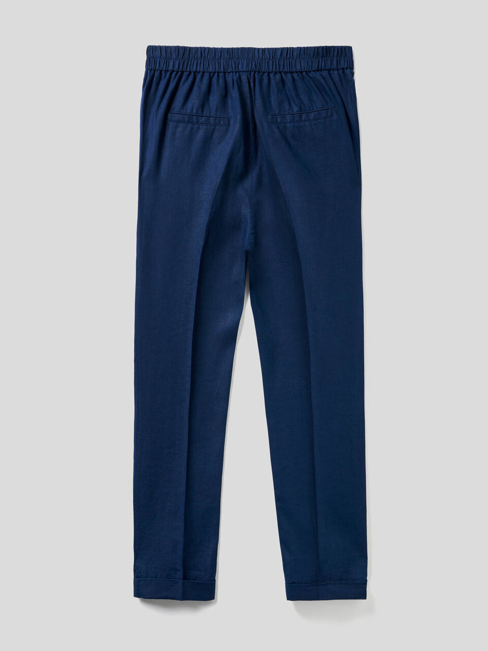 Pantaloni cropped in 100% lino image number 2
