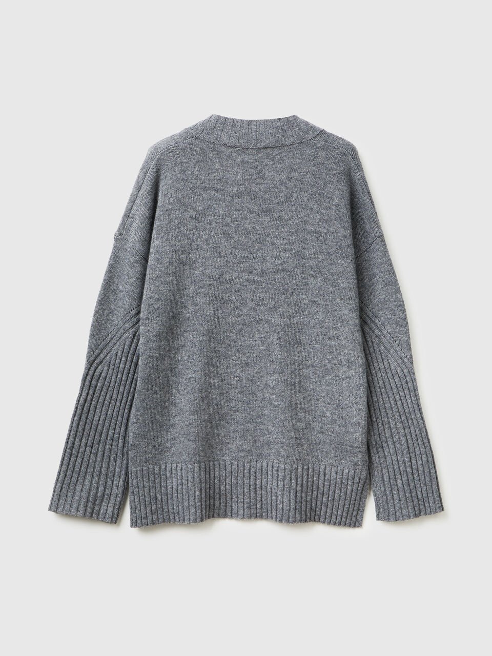 MAGLIA SCOLLO V M/L Donna image number 2