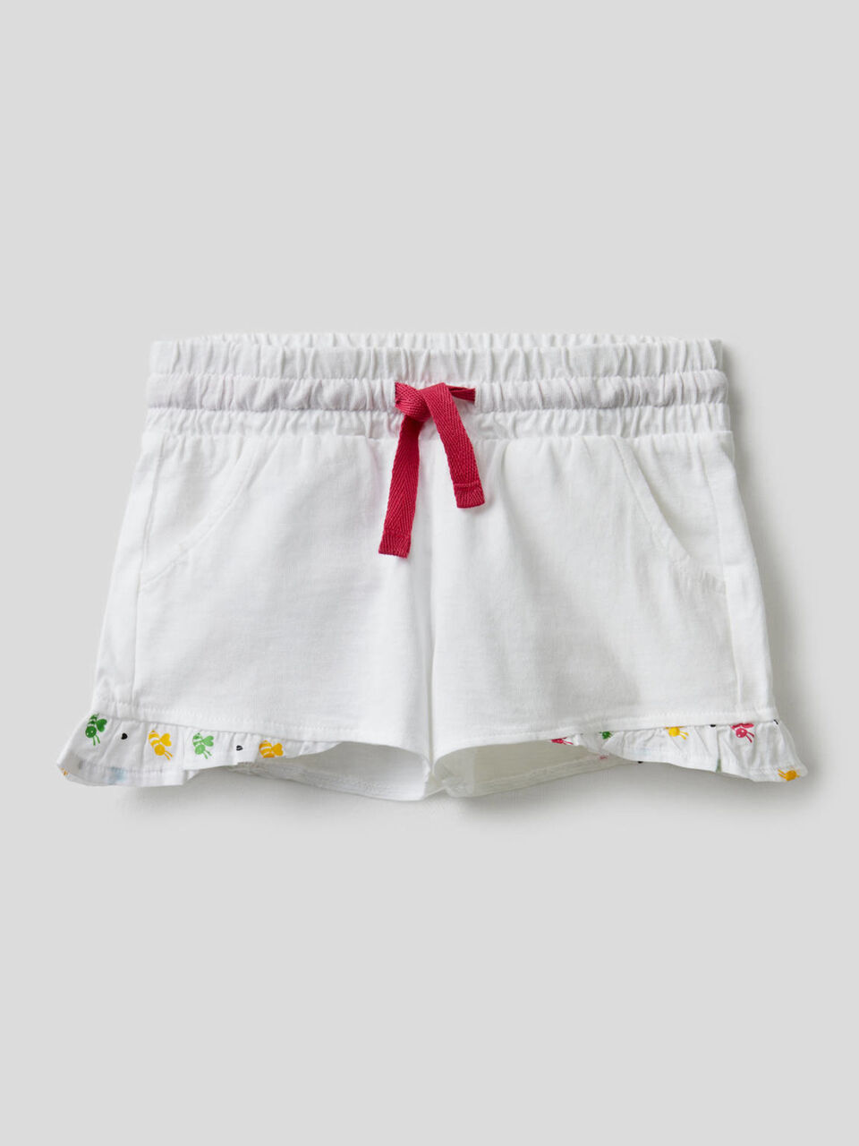 Shorts 100% cotone con rouche image number 1