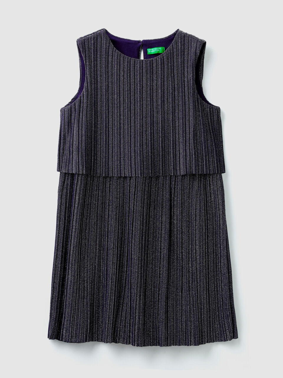 Vestito plissé con lurex image number 1
