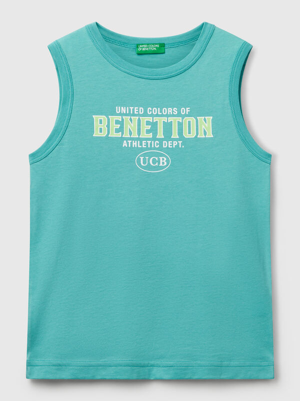 Canotta 100% cotone bio con logo Bambino
