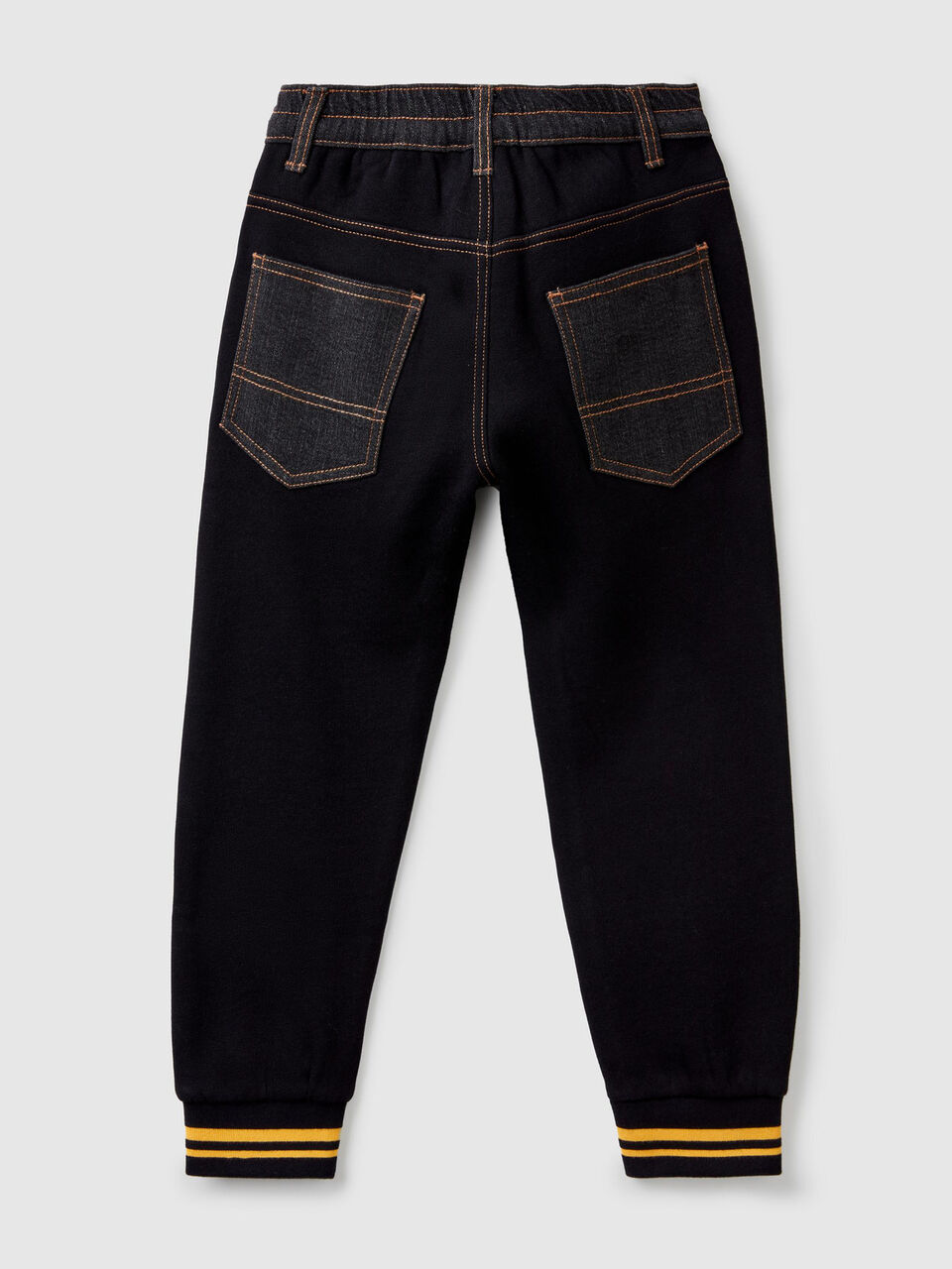 Pantaloni in felpa con dettagli denim image number 2