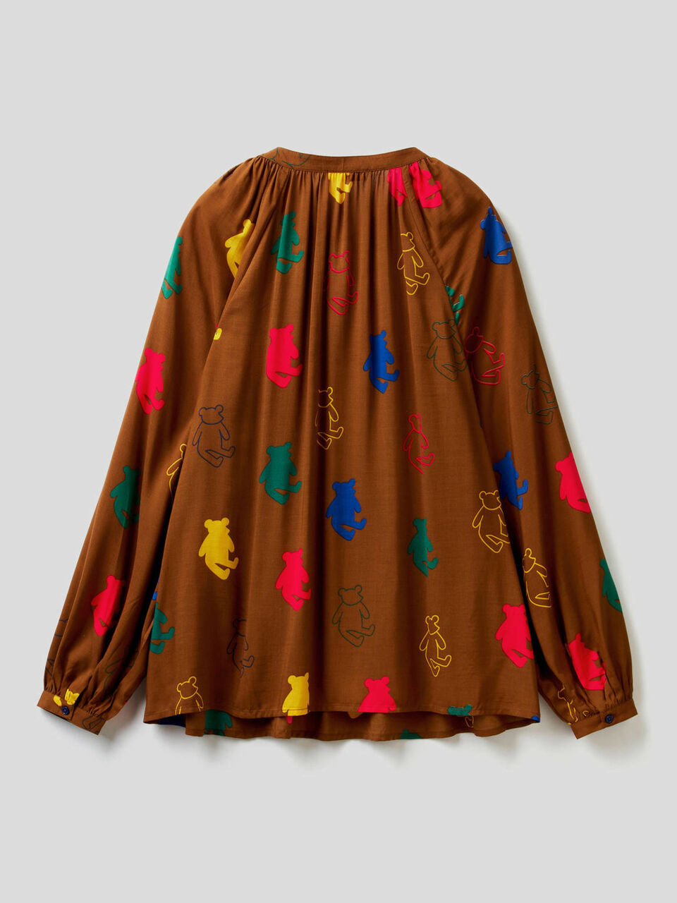 Blusa fantasia in viscosa sostenibile image number 2