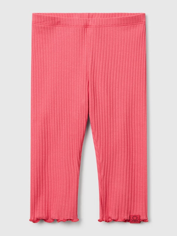 Leggings in cotone stretch Bambina